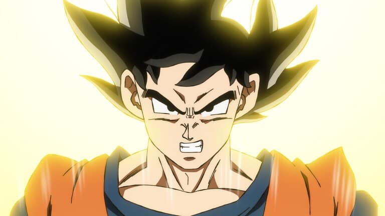 Goku na grafice promującej anime Dragon Ball Super: Beerus