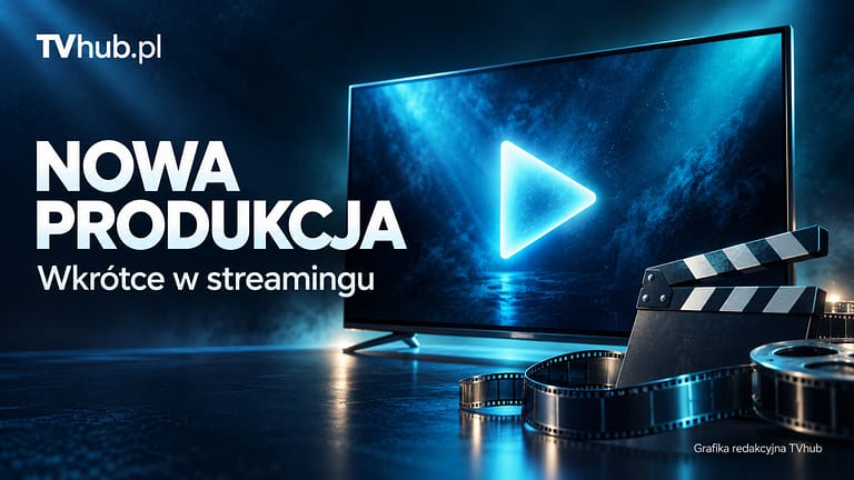 Grafika redakcyjna TVhub do wiadomości o filmach i serialach